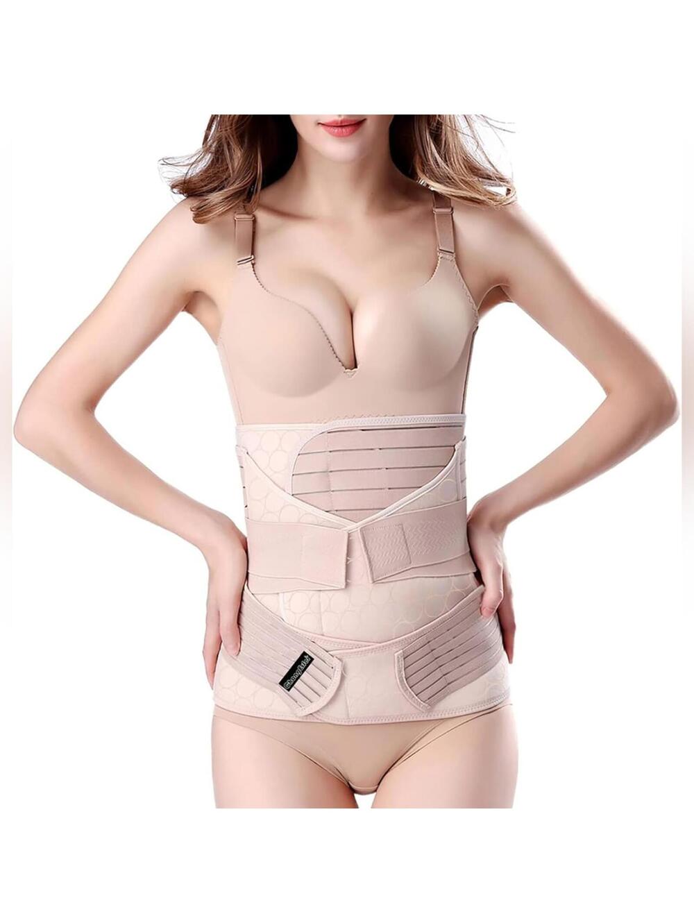 NIB ChongErfei 3 in 1 Postpartum Belly Wrap Body Shaper Shapewear, XL
